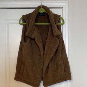 Hudson Grey Oversized Brown Sherpa Vest